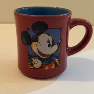 Disney Mickey Mouse Graphic Coffee Ceramic Mug Mauve 12 Oz Cup Made In Thailand